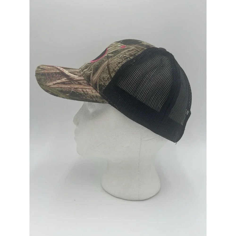 Mossy Oak Pink Camo Mesh Trucker Hat Adjustable Hunting Cap Women's